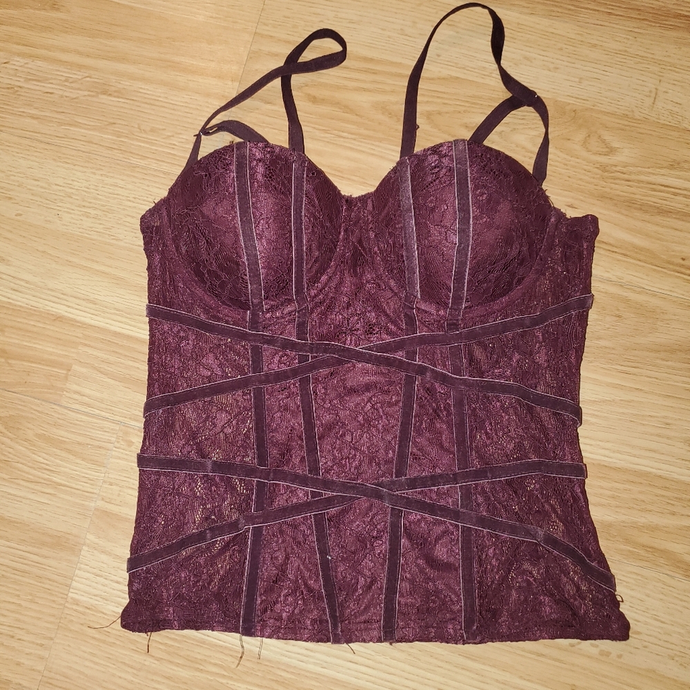 Maroon top